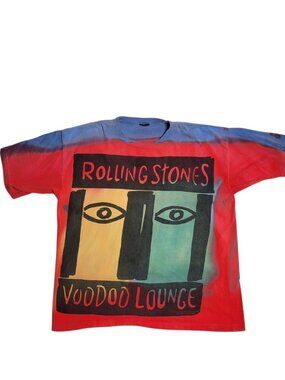 Vintage 1994 Rolling Stones Voodoo Lounge Tie Dye Brockum Jagger T-Shirt Sz XL